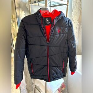 SPYDER BOYS BLACK JACKET M SIZE 10-12